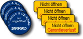 Garantiesiegel Siegeletiketten Siegelaufkleber